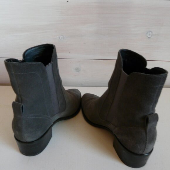 Ladies Cole Haan Grand OS Zip Boots 7 B Gray Suede Ankle Boots - Picture 5 of 13